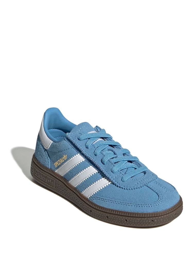 adidas Originals Blue Handball Spezial Comfort Closure Elastic Lace Shoes - Image 1 of 10 adidas Originals Blue Handball Spezial Comfort Closure Elastic Lace Shoes - Image 1 of 10