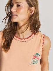 Figleaves Orange Fruit Blanket Stitch Culotte Set - Image 4 of 4