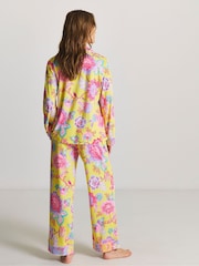 Figleaves Yellow Floral Revere Pyjamas - Image 2 of 4