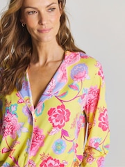 Figleaves Yellow Floral Revere Pyjamas - Image 3 of 4