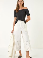 Roman Natural Anglaise Trim Culottes - Image 2 of 5