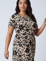 Roman Natural Curve Floral Print Pocket Midi Dress - Image 4 of 5
