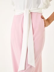 Roman Pink Colour Block V-Neck Jumpsuit - Image 4 of 5