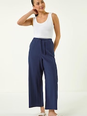 Roman Blue Petite Textured Pocket Trousers - Image 2 of 5