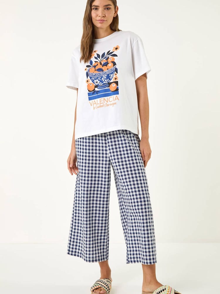 Roman Valencia Oberteil aus Baumwolle mit Frucht-Print - Bild 2 von 5