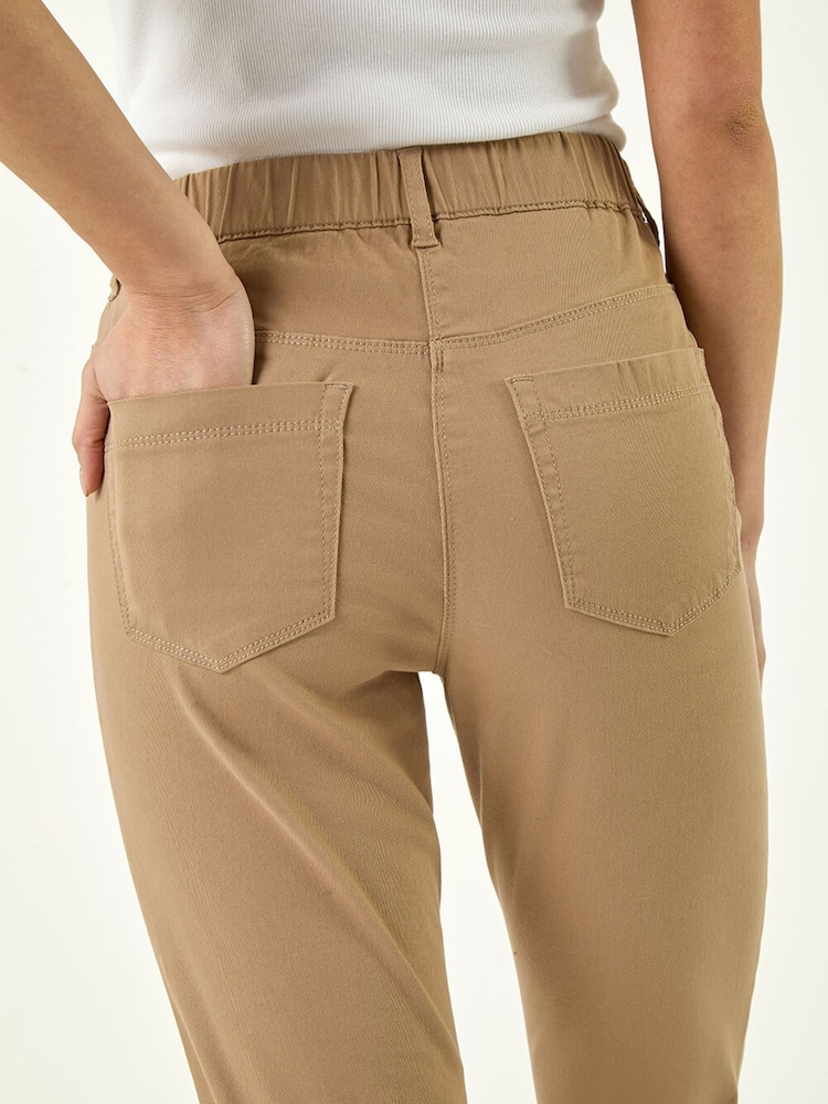 Roman Brown Petite Stretch Crop Denim Leggings - Image 6 of 6