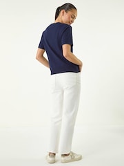 Roman Blue Buttoned Up Cardigan - Image 3 of 5