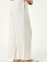 Roman White Petite Textured Pocket Trousers - Image 3 of 5