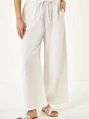 Roman White Petite Textured Pocket Trousers - Image 4 of 5