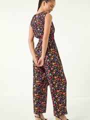 Roman Petite 小さいサイズ・小花柄ラップ風ボディスジャンプスーツ - 画像 3 / 5