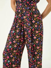 Roman Petite 小さいサイズ・小花柄ラップ風ボディスジャンプスーツ - 画像 5 / 5