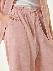 Roman Pink Petite Gingham Cropped Trousers - Image 5 of 5