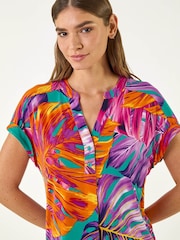 Roman Blue Leaf Print ITY Shirt - Image 1 of 5