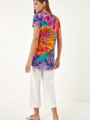 Roman Blue Leaf Print ITY Shirt - Image 3 of 5