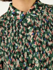 فستان متوسط الطول بكشكشة وطبعة منقّطة من Roman - Image 5 of 5