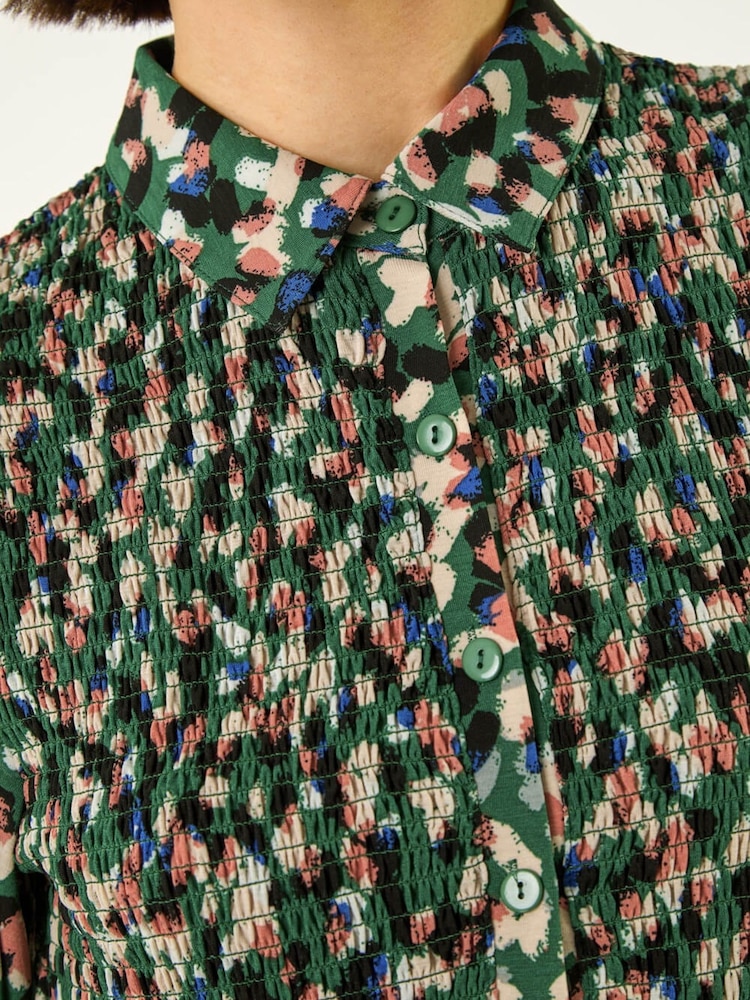 فستان متوسط الطول بكشكشة وطبعة منقّطة من Roman - Image 5 of 5 فستان متوسط الطول بكشكشة وطبعة منقّطة من Roman - Image 5 of 5