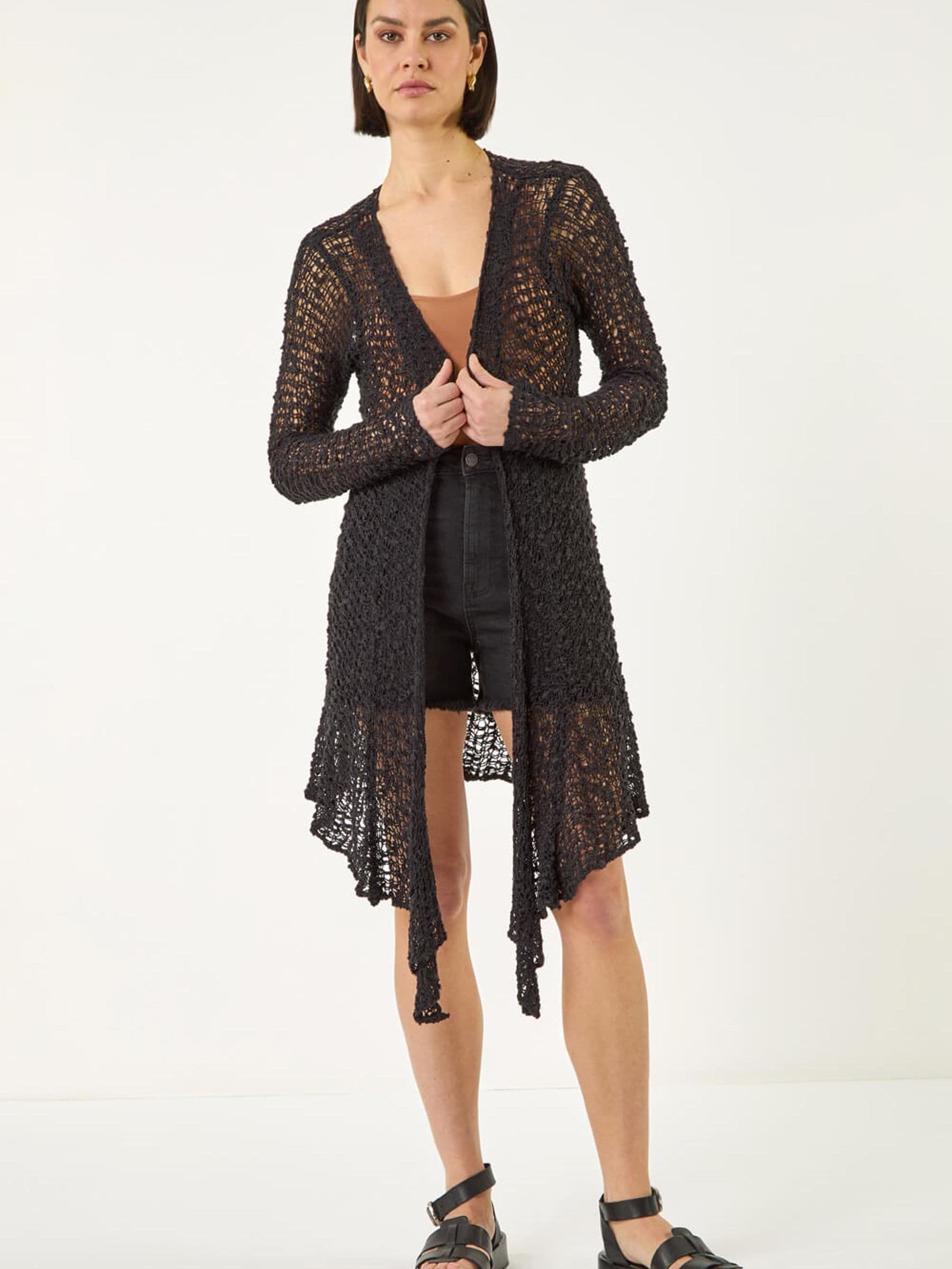 トップス leinwande Popcorn Tree Knitted Cardigan Buy Roman Black Popcorn Knit Longline Cardigan from Next Romania