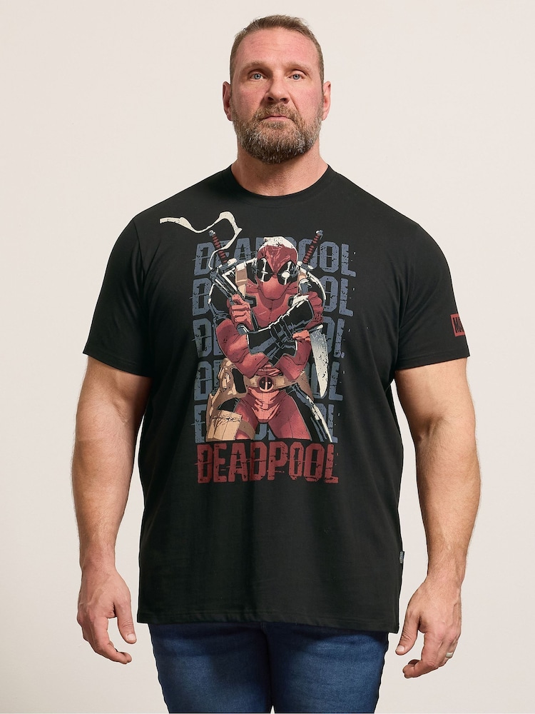BadRhino Big & Tall Black Deadpool T-Shirt - Image 1 of 7