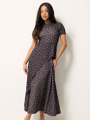 PixieGirl Petite Polka Dot Crinkle Maxi Dress - Imagen 1 de 5