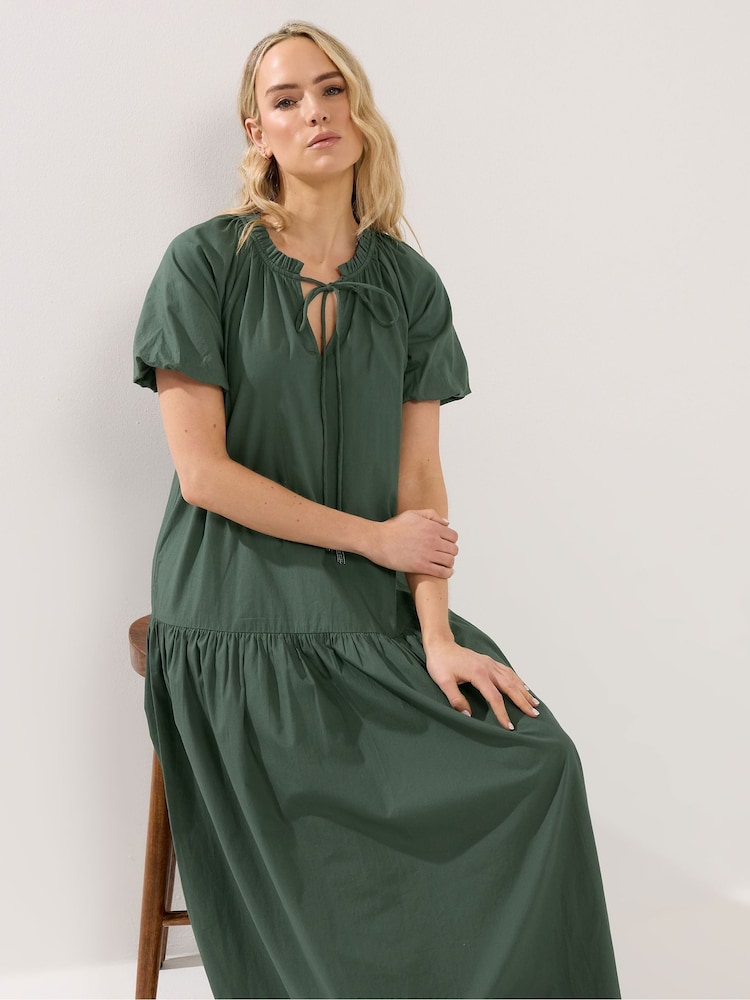 Long Tall Sally Green Puff Sleeve Maxi Dress - Image 2 of 5