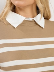 Long Tall Sally Natural Stripe 2-In-1 Jumper - Image 4 of 5