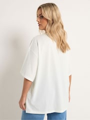 Yours Curve White Relaxed Placement T-Shirt - Image 3 of 5