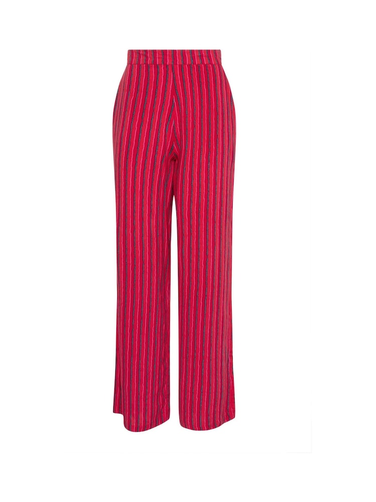 Long Tall Sally Red Stripe Wide Leg Trousers - Image 5 of 5