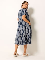 Μπλε - Yours Curve Φόρεμα μάξι με επίπεδα - Εικόνα 3 από 5