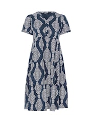 Μπλε - Yours Curve Φόρεμα μάξι με επίπεδα - Εικόνα 5 από 5