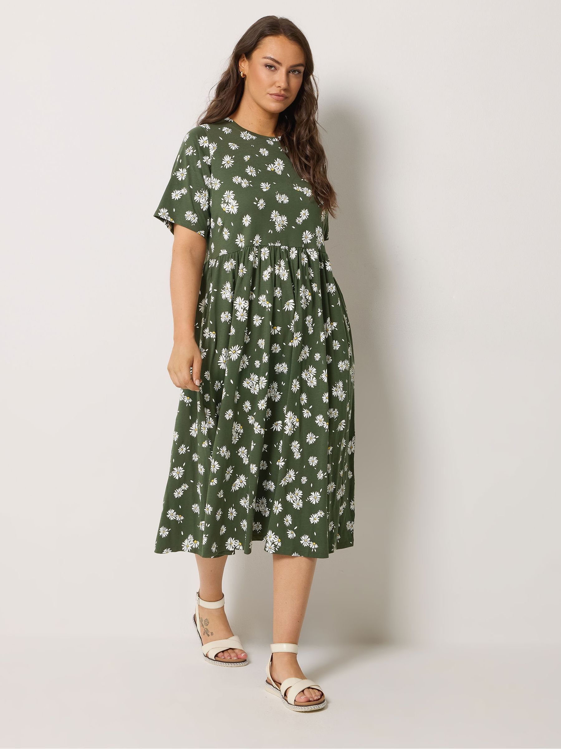 Yours Curve Women's Green Throw On Midaxi Dress