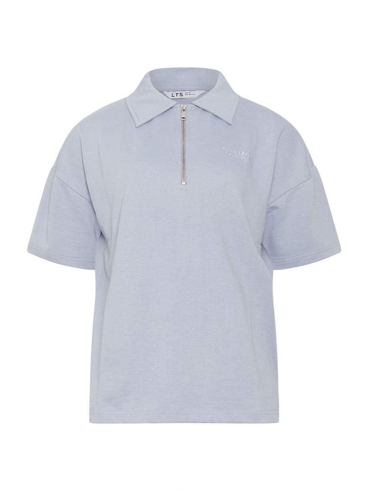 Long Tall Sally Blue Quarter Zip T-Shirt - Image 5 of 5