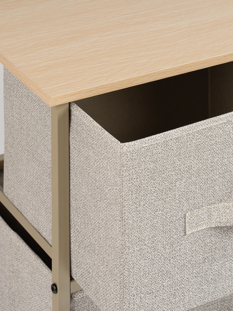 Scottish Everlastings Ltd Beige 5 Drawer Cabinet with Fabric Drawers - Image 2 of 4 Scottish Everlastings Ltd Beige 5 Drawer Cabinet with Fabric Drawers - Image 2 of 4