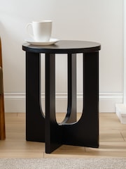 Scottish Everlastings Ltd Black Round Side Table - Image 1 of 3