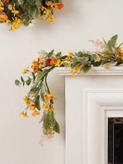 Scottish Everlastings Ltd Rustic Forsythia/Poppy Garland - Image 1 of 4