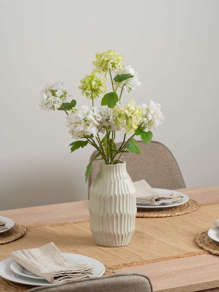 Scottish Everlastings Ltd White Artificial Snowball Arrangement - Image 1 of 3 Scottish Everlastings Ltd White Artificial Snowball Arrangement - Image 1 of 3