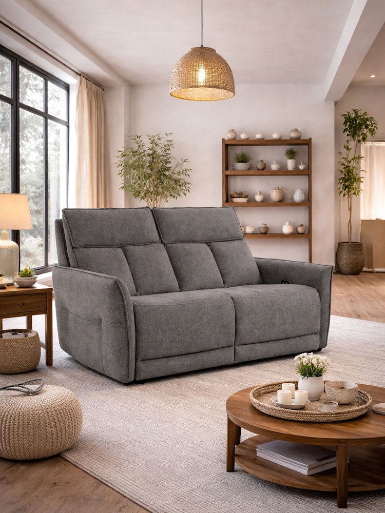 Aspire Furniture Twilight Grey Ashford 2 Seater Power Recliner Sofa - Image 1 of 6