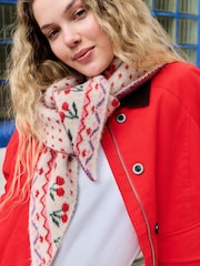 Multi Cherry Print Heavyweight Triangle Scarf - Image 2 of 7