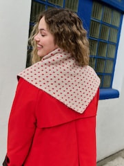 Multi Cherry Print Heavyweight Triangle Scarf - Image 4 of 7