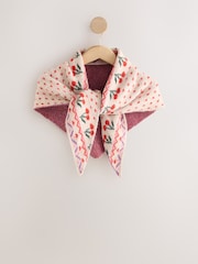 Multi Cherry Print Heavyweight Triangle Scarf - Image 5 of 7