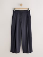 Charcoal Grey Pleated Barrel Leg Chino Trousers - Image 5 of 8