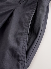 Charcoal Grey Pleated Barrel Leg Chino Trousers - Image 8 of 8