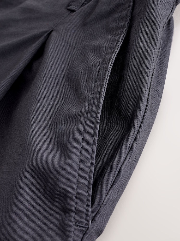 Charcoal Grey Pleated Barrel Leg Chino Trousers - Image 8 of 8 Charcoal Grey Pleated Barrel Leg Chino Trousers - Image 8 of 8