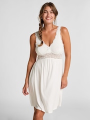 Hunkemoller White Nova Lace Slip Dress - Image 1 of 5