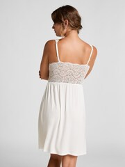 Hunkemoller White Nova Lace Slip Dress - Image 8 of 10