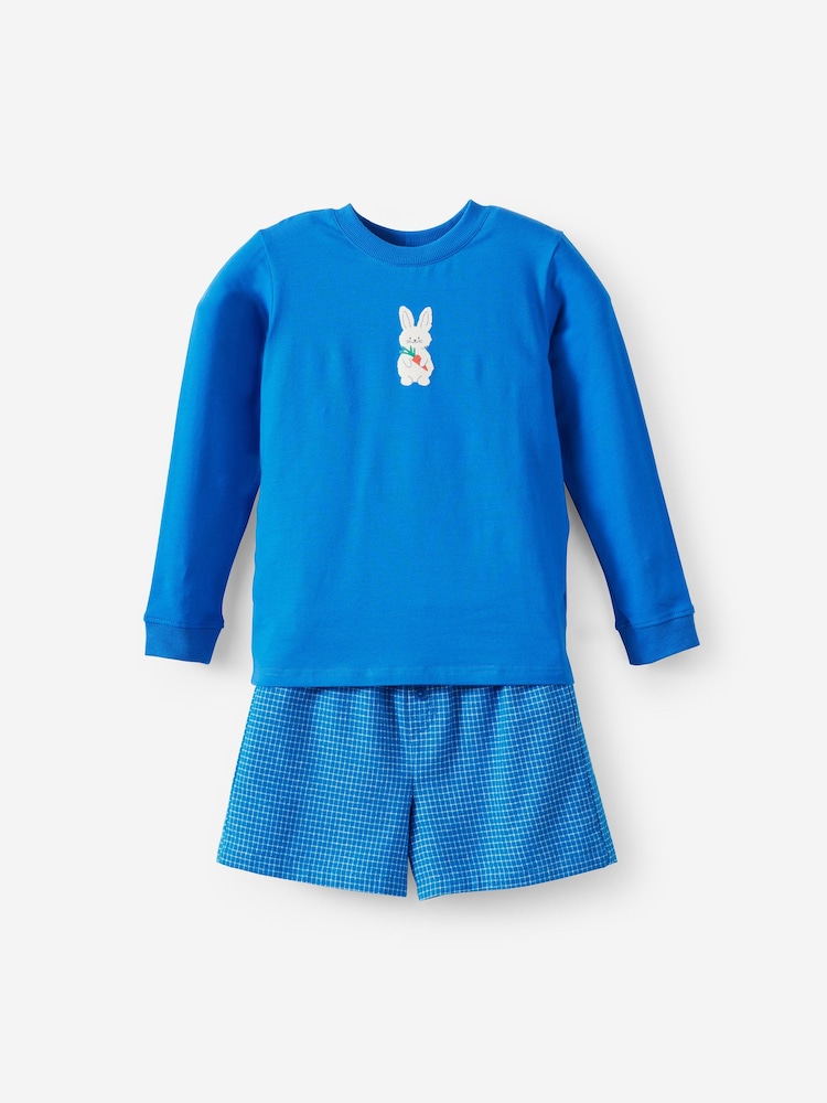 Cotton On Blue Cute Bunny Long/Short Pyjamas Set - Image 1 of 3