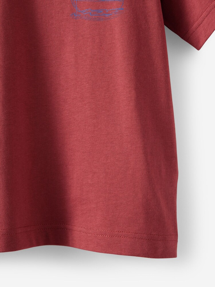 Cotton On Garnet Out Fishing Jonny Short Sleeve Graphic Print T-Shirt - Image 3 of 3 Cotton On Garnet Out Fishing Jonny Short Sleeve Graphic Print T-Shirt - Image 3 of 3