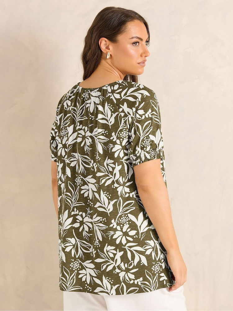 Evans White All Over Print Boho Top - Image 2 of 5