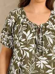 Evans White All Over Print Boho Top - Image 4 of 5