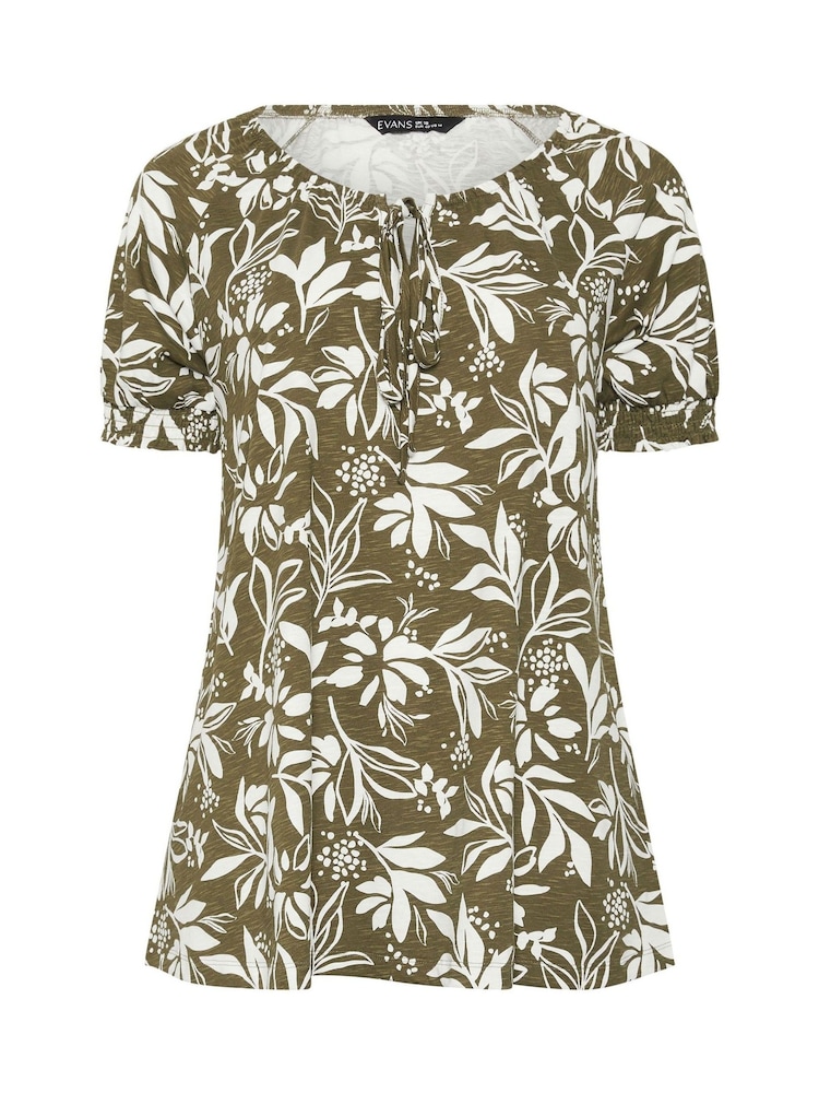 Evans White All Over Print Boho Top - Image 5 of 5