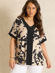 Evans Natural Colour Block Top - Image 1 of 5